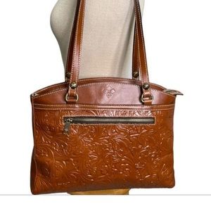 Patricia Nash tooled leather tote purse bag